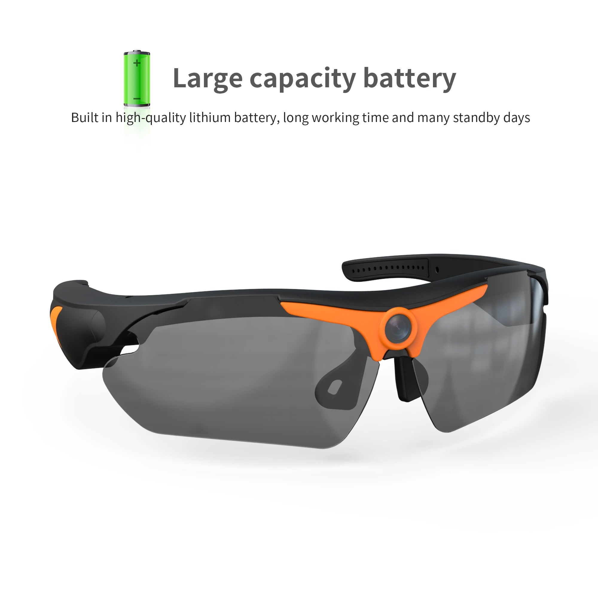 Sunglasses with Built-In Video Camera 1080P Full HD Wide-Angle Smart DVR for Outdoor Sports