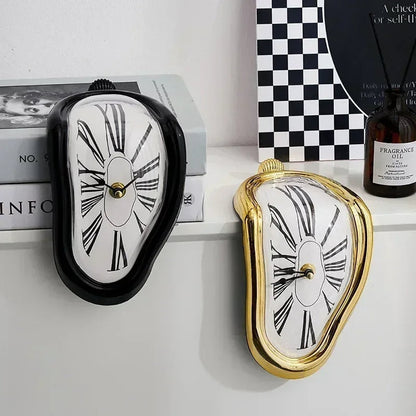 Surreal Melting Wall Clock with Roman Numerals Quartz Movement