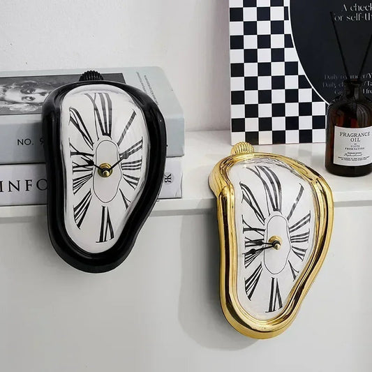 Surreal Melting Wall Clock with Roman Numerals Quartz Movement