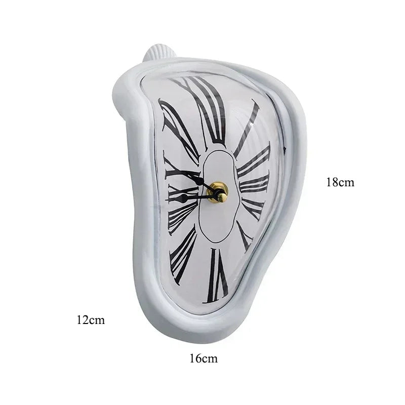 Surreal Melting Wall Clock with Roman Numerals Quartz Movement