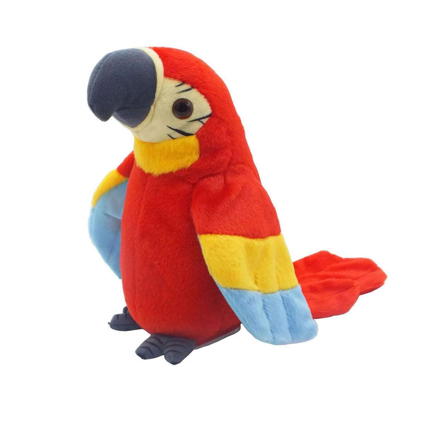 Talking Parrot Toy With Soft Cotton, Moves & Talks, Plush Bird Toy, Safe for 3+