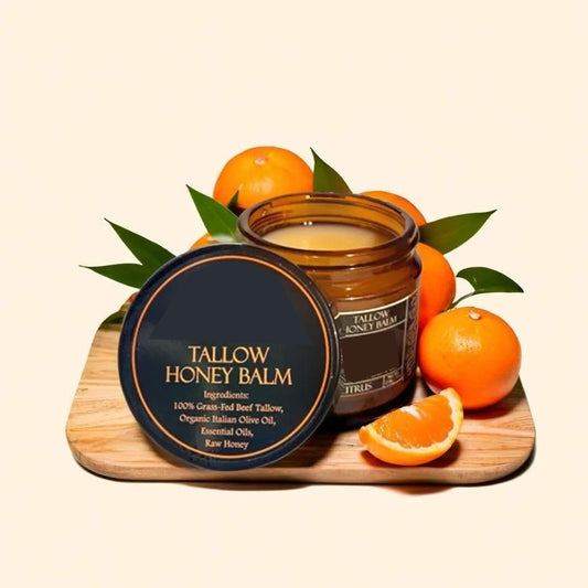 Tallow Honey Balm Natural Moisturizing Cream With Soothes, Nourishes, Balances & Brightens Skin for Dry and Sensitive Skin