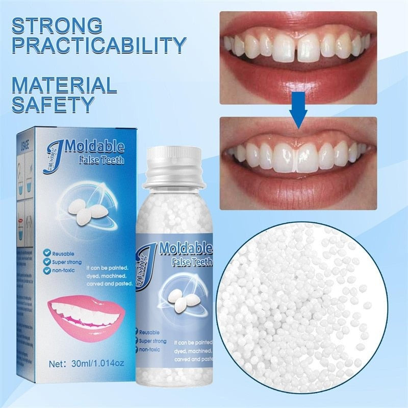Temporary Tooth Repair Kit, Moldable Thermal Beads for DIY Teeth Replacement