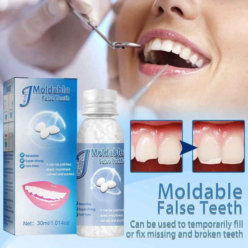 Temporary Tooth Repair Kit, Moldable Thermal Beads for DIY Teeth Replacement