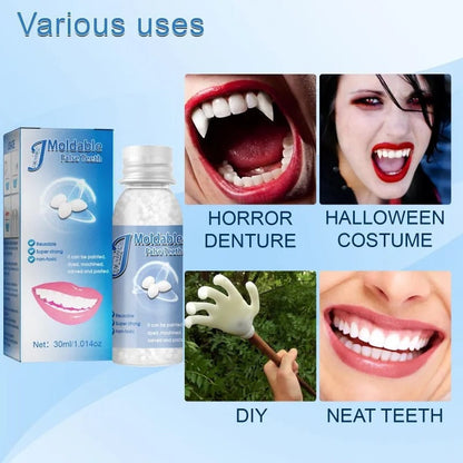Temporary Tooth Repair Kit, Moldable Thermal Beads for DIY Teeth Replacement