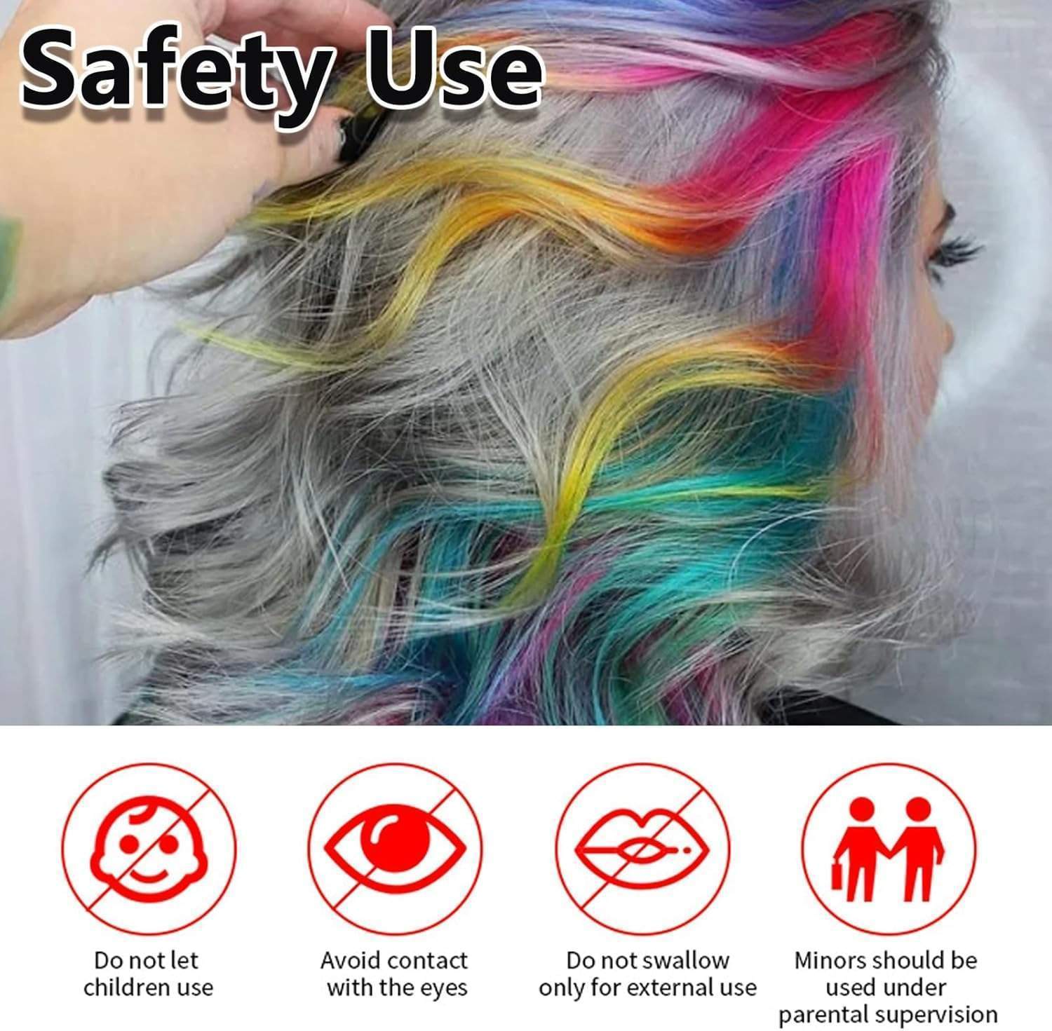 Temporary Hair Color Wax With Colors, Styles, Adds Light Shine & Covers Grays For Daily Party Cosplay Halloween DIY