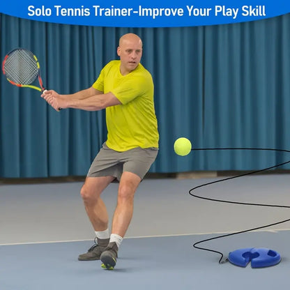 Tennis Trainer Rebound Ball for Self-Practice with Elastic Ball and Anti-Slip Base