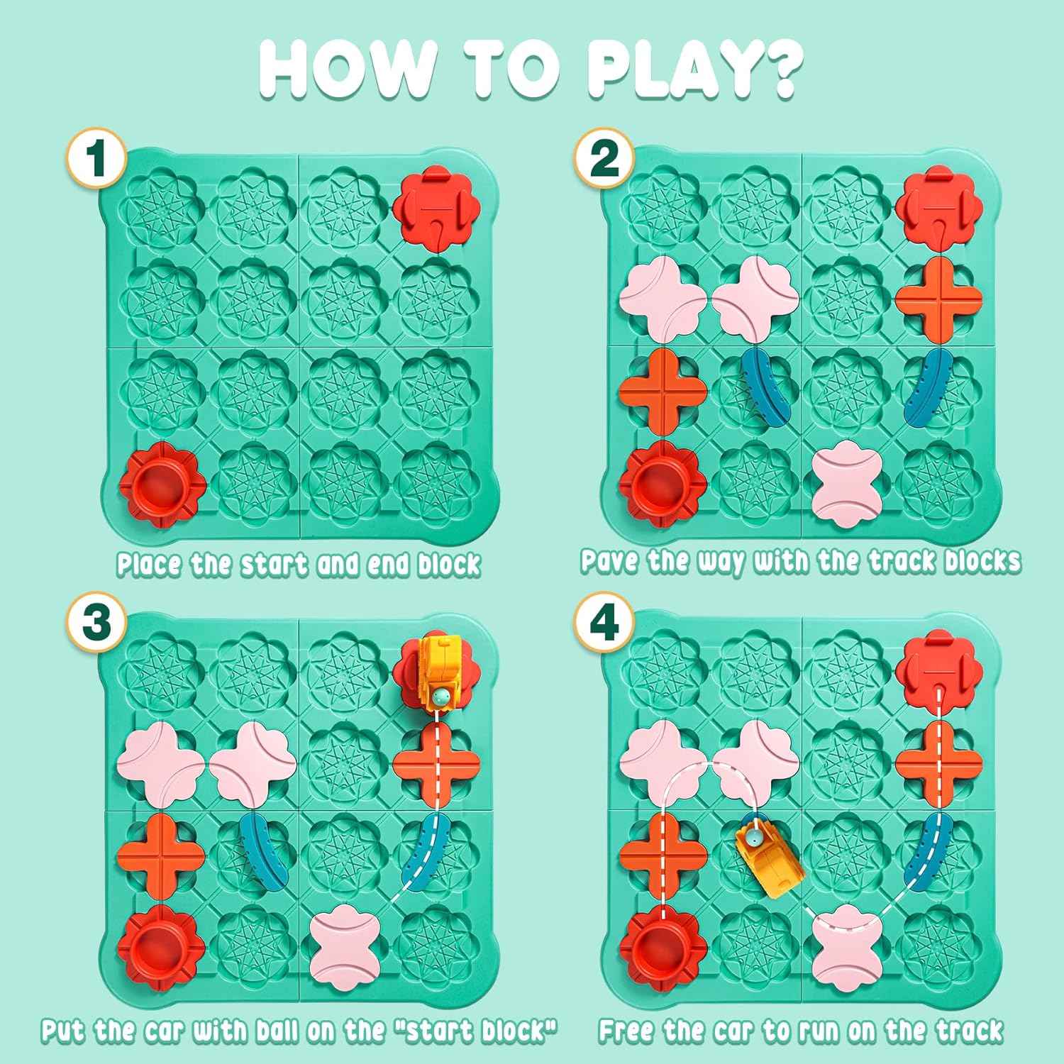 The Kids Logical Thinking Street Puzzle,  Many Difficulty Levels, Cute Design, Safe for Ages 3+