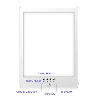 Therapy Light Panel with Stepless Dimming and Timer Control