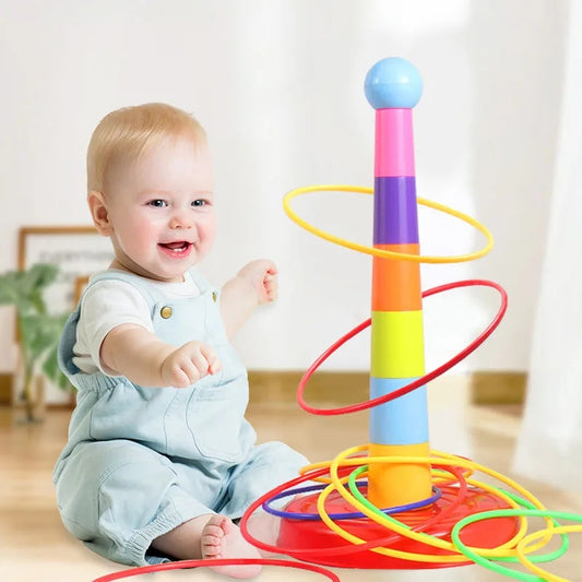 Throw Circle Game with Colorful, Skill-Building Fun for Kids, Easy to Assemble, Safe for Ages 3+
