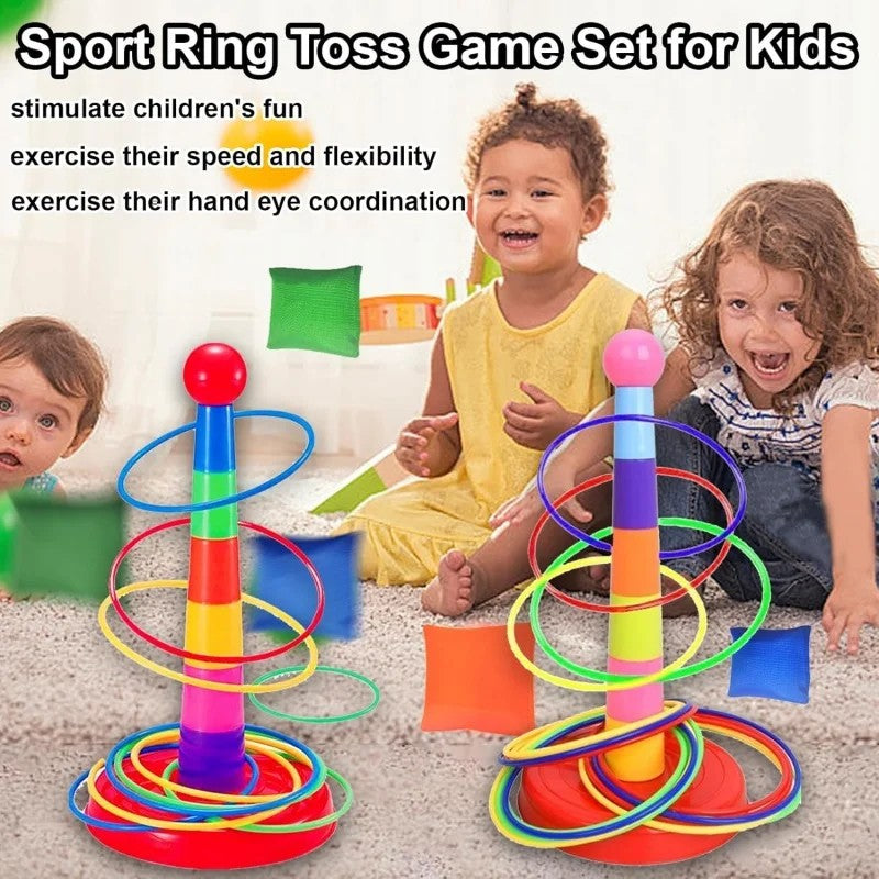 Throw Circle Game with Colorful, Skill-Building Fun for Kids, Easy to Assemble, Safe for Ages 3+