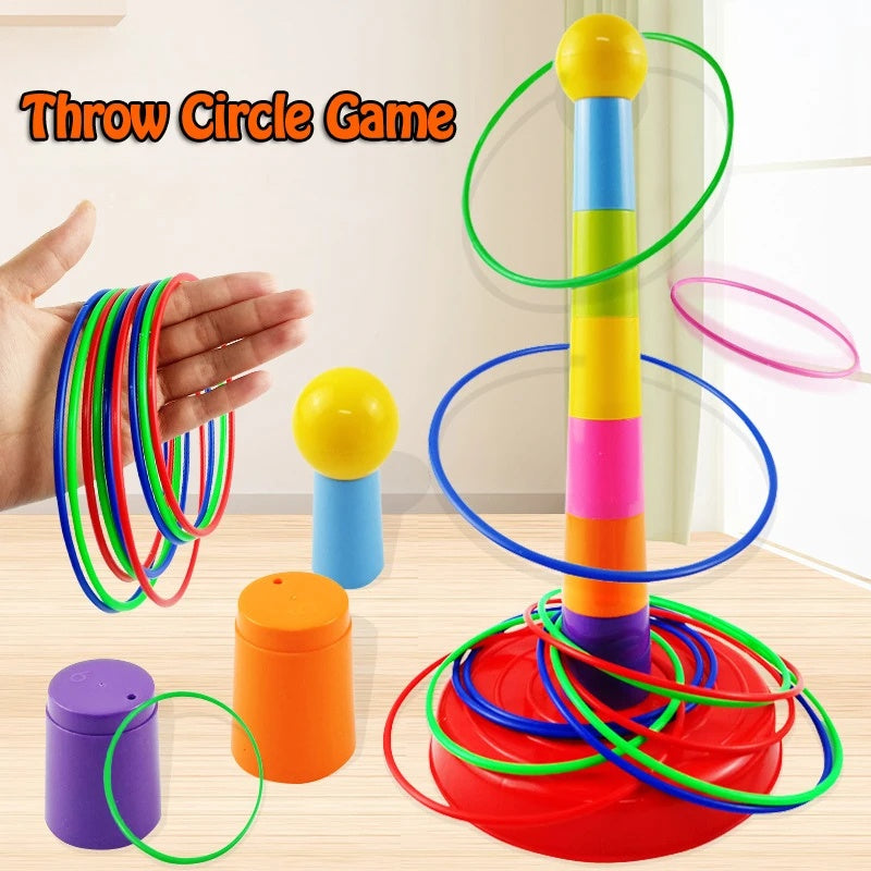 Throw Circle Game with Colorful, Skill-Building Fun for Kids, Easy to Assemble, Safe for Ages 3+