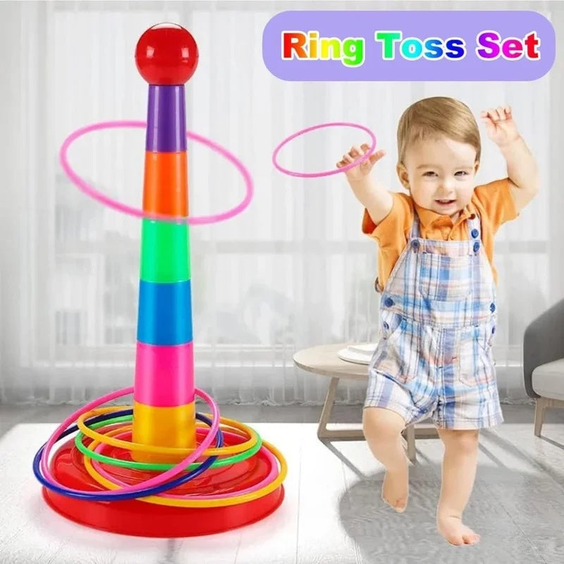 Throw Circle Game with Colorful, Skill-Building Fun for Kids, Easy to Assemble, Safe for Ages 3+