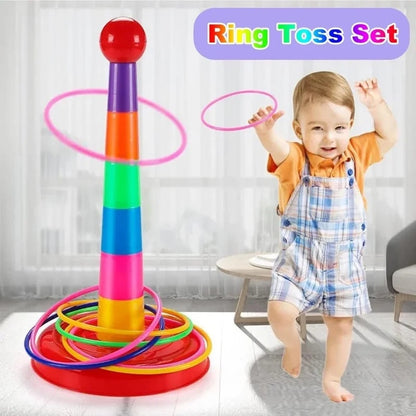 Throw Circle Game with Colorful, Skill-Building Fun for Kids, Easy to Assemble, Safe for Ages 3+