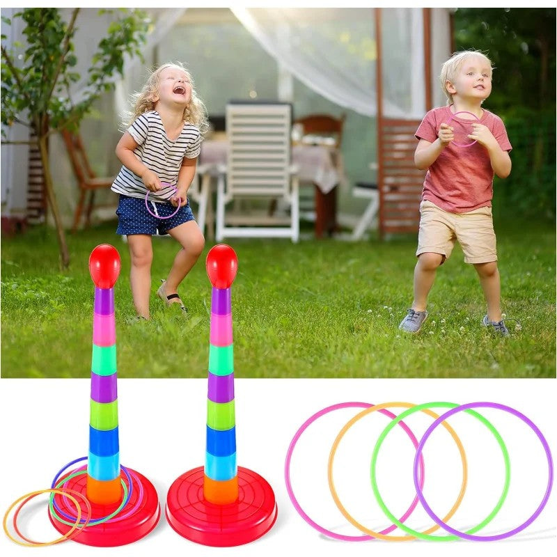 Throw Circle Game with Colorful, Skill-Building Fun for Kids, Easy to Assemble, Safe for Ages 3+