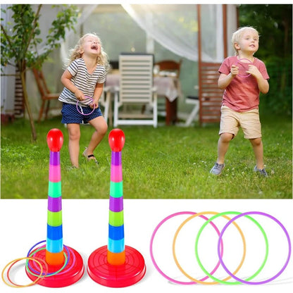 Throw Circle Game with Colorful, Skill-Building Fun for Kids, Easy to Assemble, Safe for Ages 3+