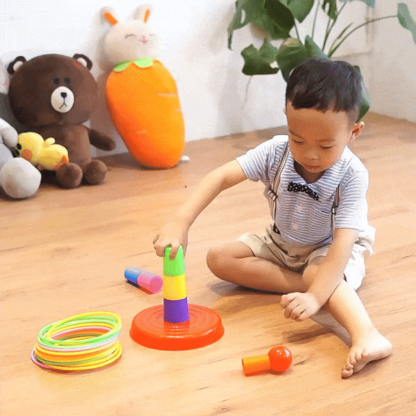 Throw Circle Game with Colorful, Skill-Building Fun for Kids, Easy to Assemble, Safe for Ages 3+