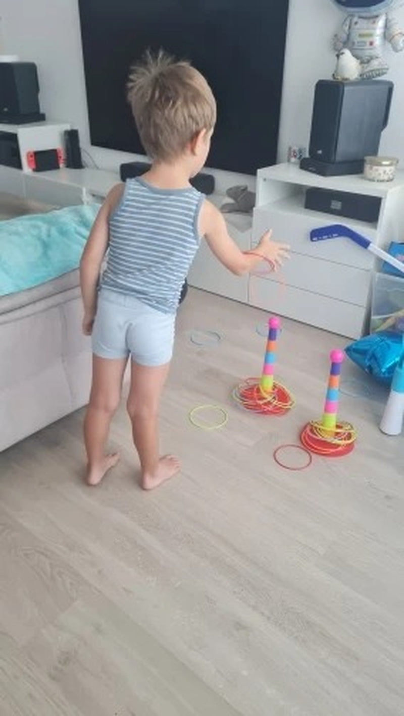 Throw Circle Game with Colorful, Skill-Building Fun for Kids, Easy to Assemble, Safe for Ages 3+