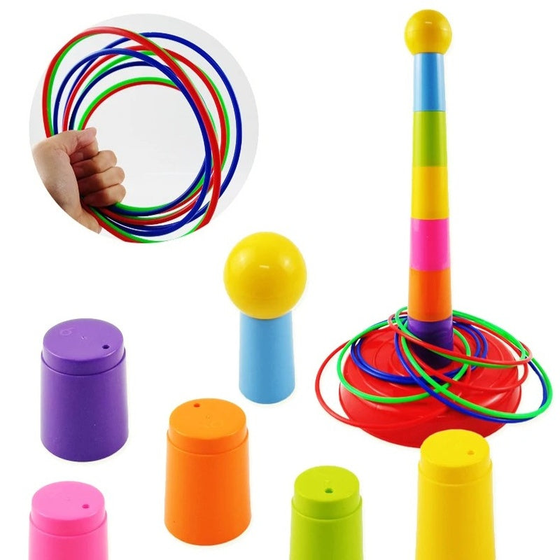 Throw Circle Game with Colorful, Skill-Building Fun for Kids, Easy to Assemble, Safe for Ages 3+