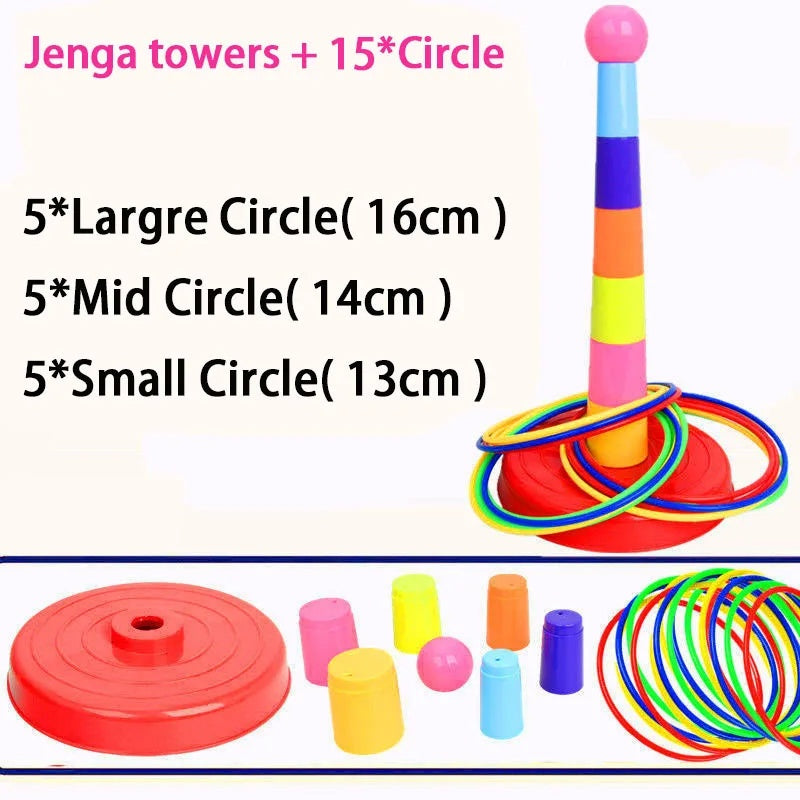 Throw Circle Game with Colorful, Skill-Building Fun for Kids, Easy to Assemble, Safe for Ages 3+