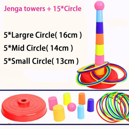 Throw Circle Game with Colorful, Skill-Building Fun for Kids, Easy to Assemble, Safe for Ages 3+