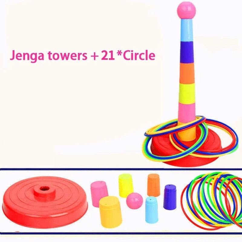 Throw Circle Game with Colorful, Skill-Building Fun for Kids, Easy to Assemble, Safe for Ages 3+