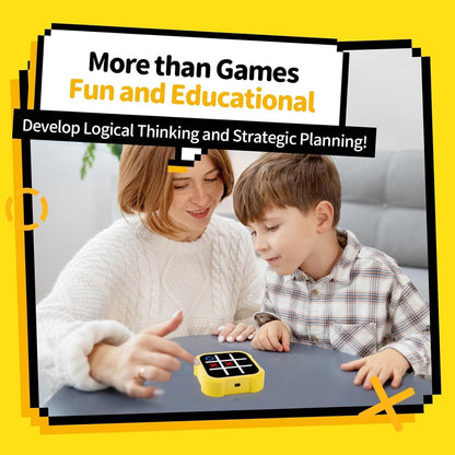 Tic-Tac-Toe Board Game with Fun & Educational, Compact Design, Multiple Play Modes, Safe for Ages 3+