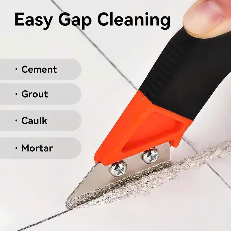 Tile Grout Removal Rake Tool with Included Blade, Hanging Hole, Safe Materials and Compact Portable Design