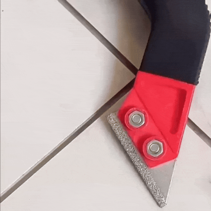 Tile Grout Removal Rake Tool with Included Blade, Hanging Hole, Safe Materials and Compact Portable Design