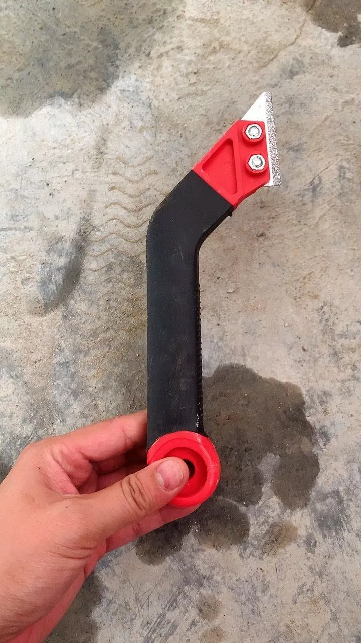Tile Grout Removal Rake Tool with Included Blade, Hanging Hole, Safe Materials and Compact Portable Design