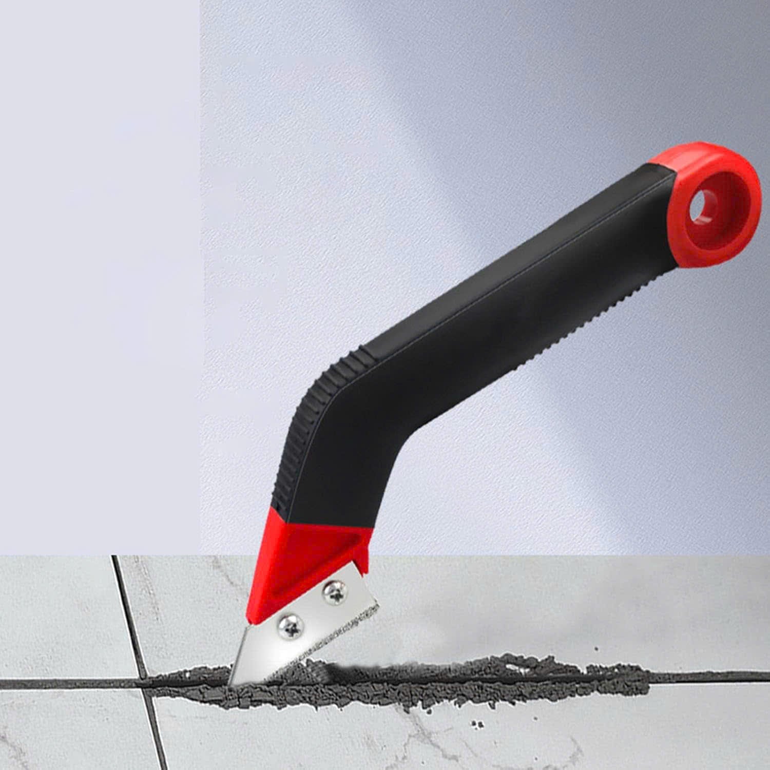 Tile Grout Removal Rake Tool with Included Blade, Hanging Hole, Safe Materials and Compact Portable Design