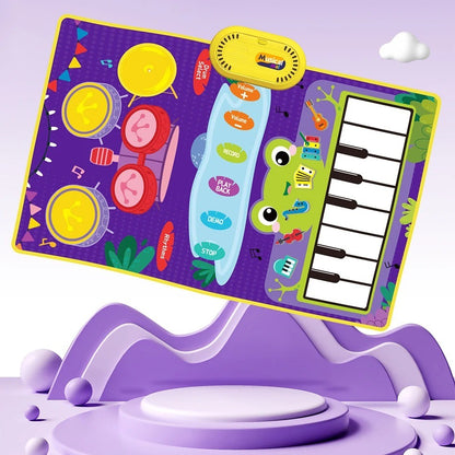 Toddler Musical Piano Mat with Various Animal & Instrument Sounds, Recording, Demo Songs – Safe for Ages 3+