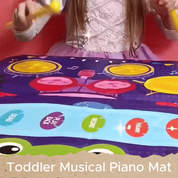 Toddler Musical Piano Mat with Various Animal & Instrument Sounds, Recording, Demo Songs – Safe for Ages 3+