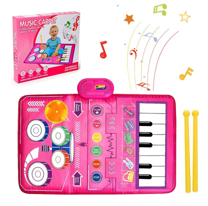 Toddler Musical Piano Mat with Various Animal & Instrument Sounds, Recording, Demo Songs – Safe for Ages 3+