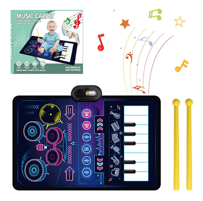 Toddler Musical Piano Mat with Various Animal & Instrument Sounds, Recording, Demo Songs – Safe for Ages 3+