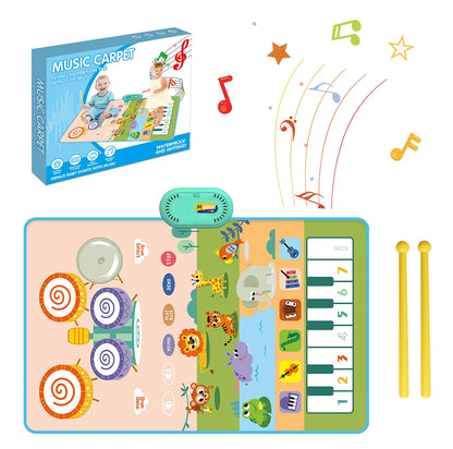 Toddler Musical Piano Mat with Various Animal & Instrument Sounds, Recording, Demo Songs – Safe for Ages 3+