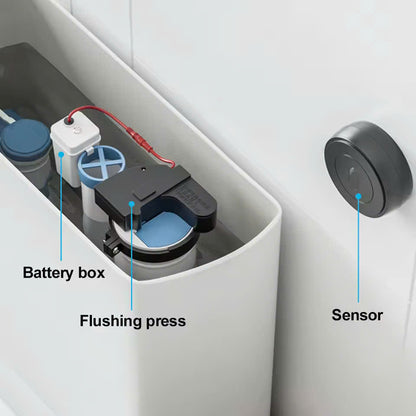 Touchless Auto-Flush Sensor Battery Powered Motion Toilet Kit with Infrared Sensor, Waterproof Safe Materials and Easy Installation
