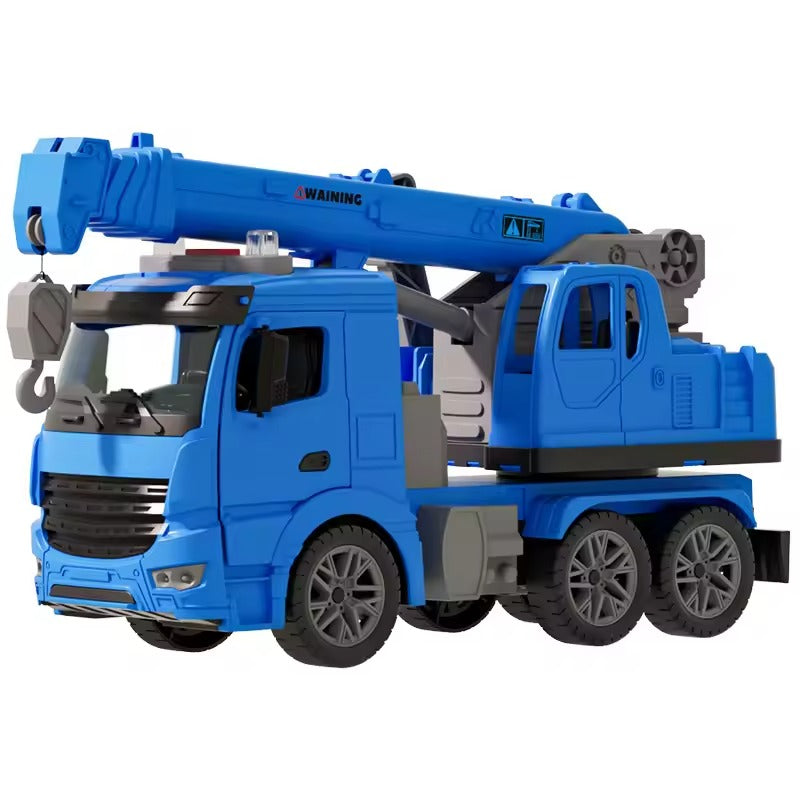 Toy Construction Crane Truck with Openable doors, 360° rotating platform, Sound & light effects