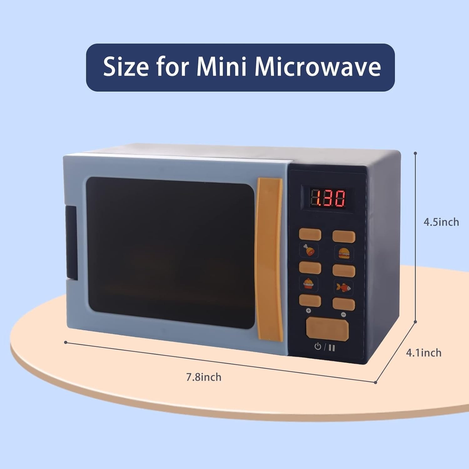 Toy Microwave Oven Playset, Light Effects, Realistic Sounds, Interactive Pretend Cooking, Safe for Ages 3+