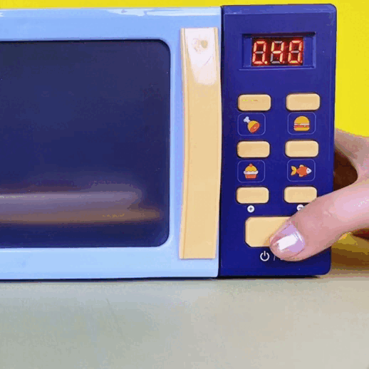 Toy Microwave Oven Playset, Light Effects, Realistic Sounds, Interactive Pretend Cooking, Safe for Ages 3+