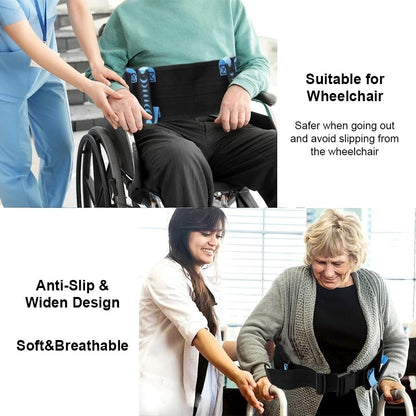 Transfer Belts for Lifting Seniors - Adjustable Gait Waist Belts Transfer Belts Patient Ambulation Walking Aid Belt