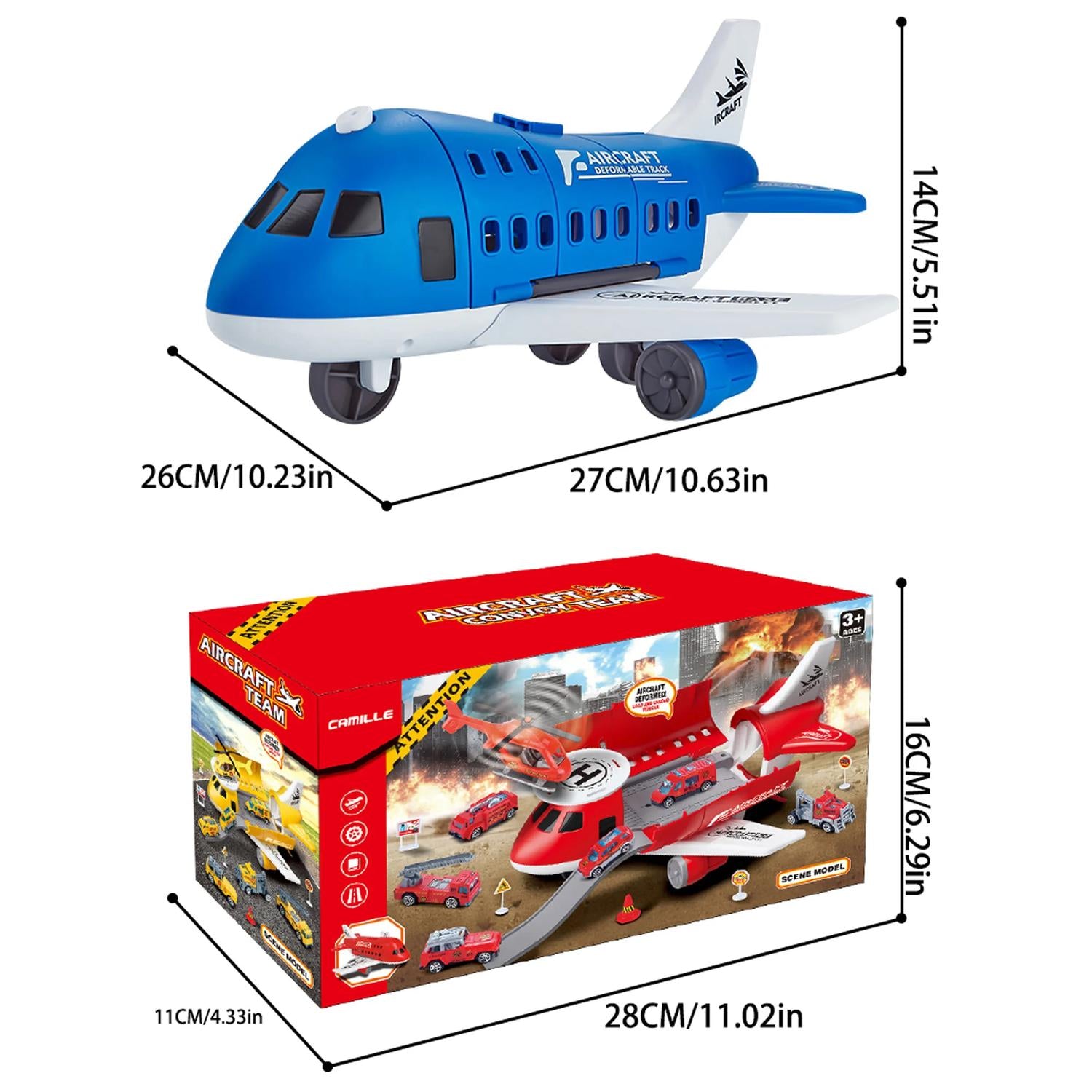 Transform Aircraft Toy, Boosts Logic & Imagination, Fun Playtime, Social Interaction, Safe for Aged 3+