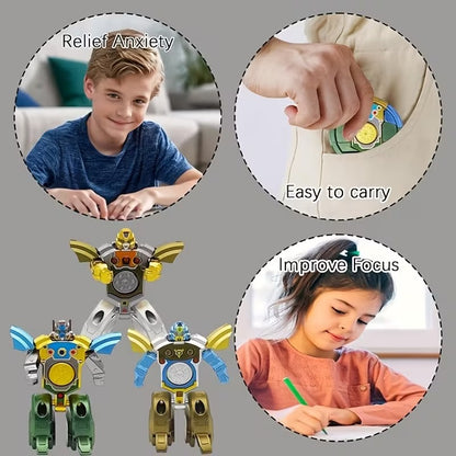 Transformable Fidget Spinner Toys With Robot-to-Spinner, Smooth Spin, Easy Switch, Interactive Play