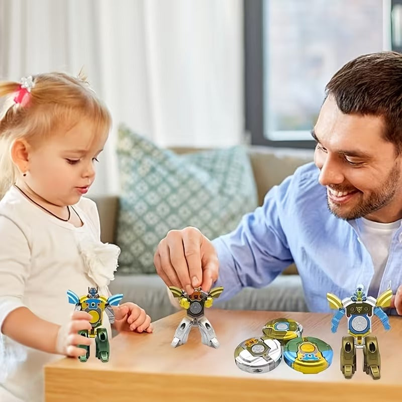 Transformable Fidget Spinner Toys With Robot-to-Spinner, Smooth Spin, Easy Switch, Interactive Play