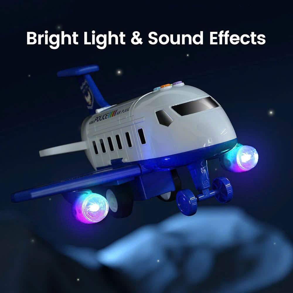 Transforming Plane for Fun & Learning with Lights, Sounds, Cars & Traffic Signs, Safe for Ages 3+