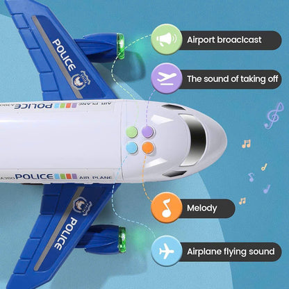 Transforming Plane for Fun & Learning with Lights, Sounds, Cars & Traffic Signs, Safe for Ages 3+