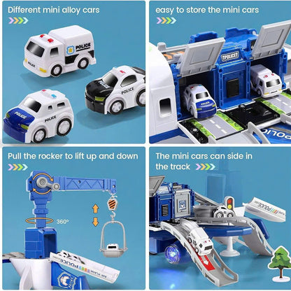 Transforming Plane for Fun & Learning with Lights, Sounds, Cars & Traffic Signs, Safe for Ages 3+