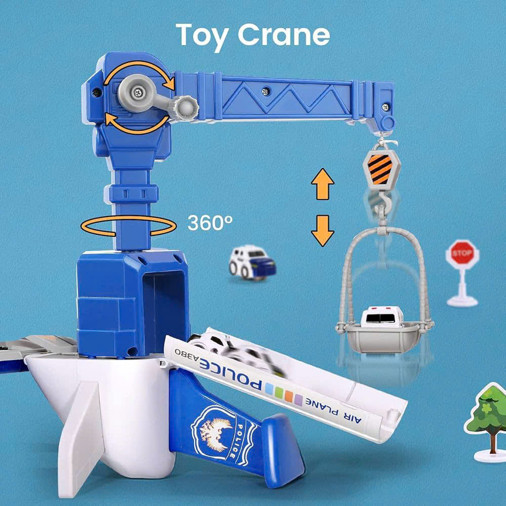 Transforming Plane for Fun & Learning with Lights, Sounds, Cars & Traffic Signs, Safe for Ages 3+