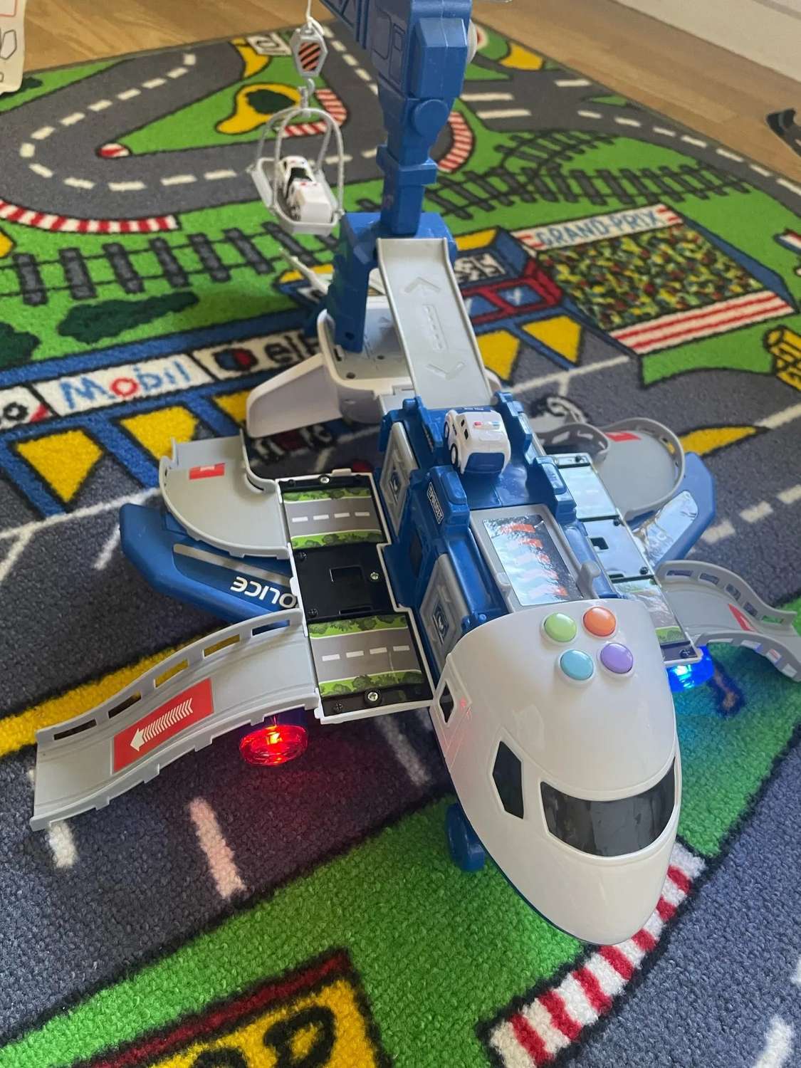 Transforming Plane for Fun & Learning with Lights, Sounds, Cars & Traffic Signs, Safe for Ages 3+