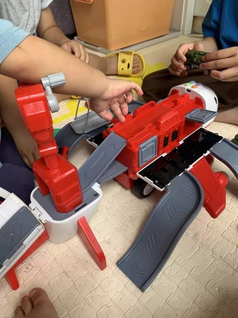 Transforming Plane for Fun & Learning with Lights, Sounds, Cars & Traffic Signs, Safe for Ages 3+